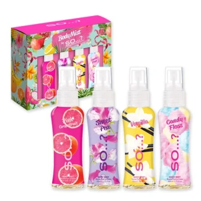 Abbildung von Body Mist By So…? Damen Mini Duftendes Körperspray Geschenkset 4x50ml