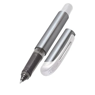 Abbildung von Online 12568/3D Tintenpatronen Rollerball College Metallic Stone, für Rechtshänder, Linkshänder, ergonomisches Griffstück, Standard Tintenpatronen, inkl. Kombipatrone blau