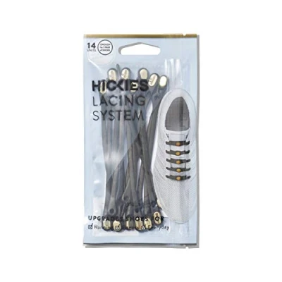 Abbildung von HICKIES Elastische Tie Free Schuhbänder (2.0 Neu) Schwarz/Gold