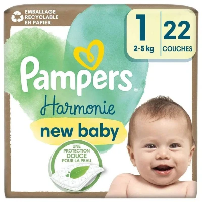 Abbildung von Pampers Harmonie Baby Windeln Größe 1, 22 Windeln, 2kg 5kg