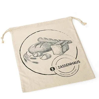Abbildung von ZASSENHAUS Brottasche Brotbeutel Brotaufbewahrung Brotsack Brötchensack Baumwolle