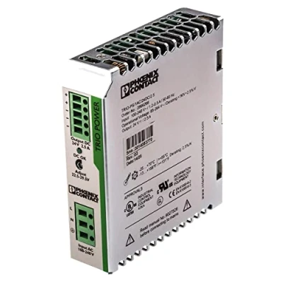 Abbildung von Phoenix Contact TRIO PS/ 1AC/24DC/ 2.5 Phasen Getaktet DIN Schienen Netzteil 60W, 85 → 264V ac, 24V dc / 2.5A