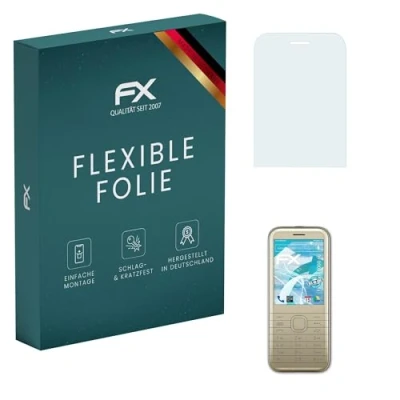 Abbildung von atFoliX Schutzfolie kompatibel mit Nokia 8000 4G Folie, ultraklare und flexible FX Displayschutzfolie (3X)
