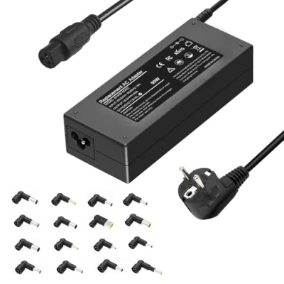 Abbildung von 90W Universal Netzteil Laptop Ladegerät für HP Dell Lenovo Acer ASUS Samsung Toshiba Sony IBM Fujitsu Gateway Notebook Ultrabook Chromebook mit 16 Steckers