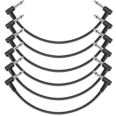 Abbildung von Donner 12 Zoll Gitarre Patch Kabel Effekt Pedal schwarz 6 Pack