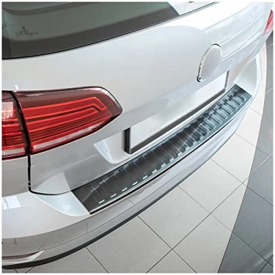 Abbildung von teileplus24 L636 Ladekantenschutz V2A Edelstahl kompatibel mit VW Golf 7 Variant 2017 2021 Abkantung, Farbe:Anthrazit gebürstet