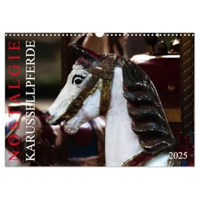 Abbildung von NOSTALGIE KARUSSELLPFERDE (Wandkalender 2025 DIN A3 quer), CALVENDO Monatskalender
