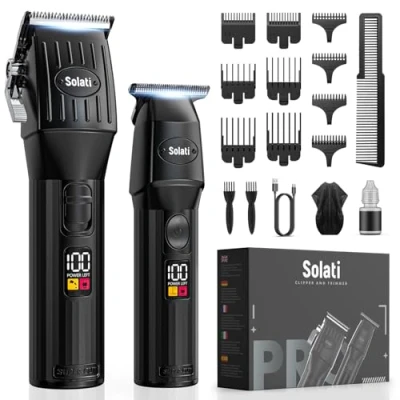 Abbildung von Haarschneidemaschine,Profi Haarschneider Bartschneider für Männer,Professional Herren Konturen Haartrimmer, Haarschneideset, wiederaufladbarer T Blade Rasierer, Haarschnitt Pflegeset,Män Geschenke