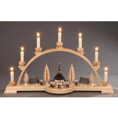 Abbildung von Albin Preissler Schwibbogen &quot;Seiffener Dorf, Weihnachtsdeko&quot;, elektrisch beleuchtet