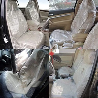 Abbildung von TIANRUIDA 100 Stück Auto Einweg Kunststoff Sitzbezüge Fahrzeug Schutz Mechaniker Valet (1,2 kg)