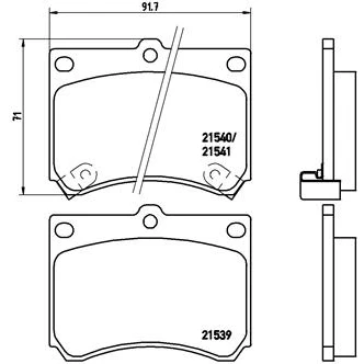 Abbildung von BREMBO P 49 011 Bremsbelagsatz mit akustischer Verschleißwarnung ohne Zubehör MAZDA: FAMILIA 5, MX 3, 4