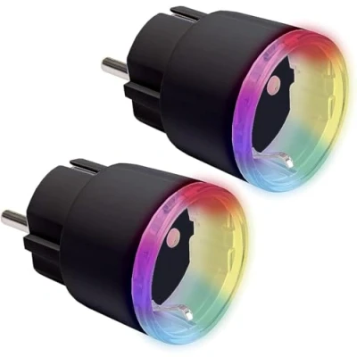 Abbildung von Shelly Plus Plug S Doppelpack Intelligente Steckdose Funktioniert mit Alexa &amp; Google Home, programmierbare Sprachsteuerung, Bluetooth; Wi Fi Gerät zur Automatisierung von Geräten Schwarz