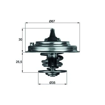 Abbildung von MAHLE Original TX3092D TX 30 92D Thermostat, Kühlmittel