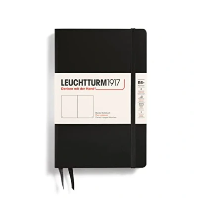 Abbildung von Leuchtturm Notizbuch Paperback B6+ Hardcover Schwarz Blanko