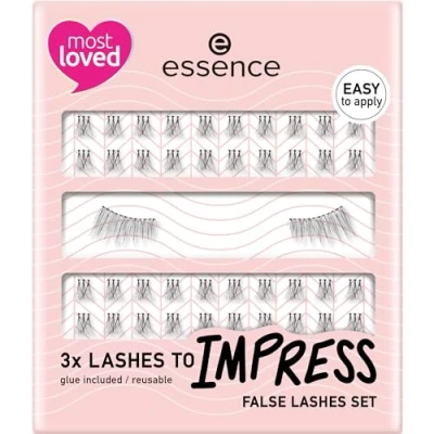 Abbildung von Essence Einzelwimpern 3x lashes TO IMPRESS false set 01, Set, 3 tlg.