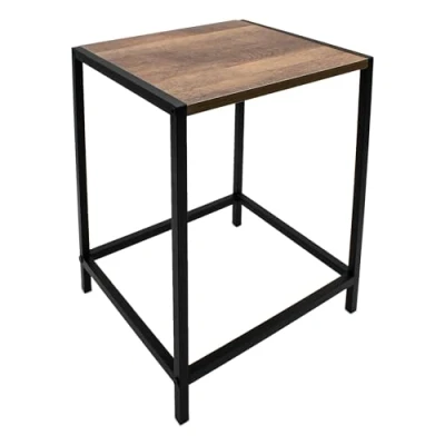 Abbildung von Spetebo Holz Beistelltisch mit Metall Gestell 37 x 32 cm Kleiner Deko Couchtisch rechteckig Wohnzimmertisch Dekotisch Blumentisch Telefontisch Ablagetisch Tisch für Dekorationen