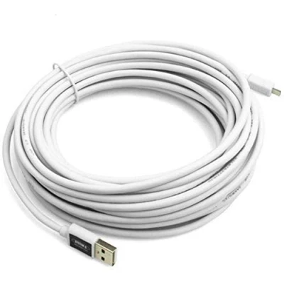 Abbildung von System S USB 2.0 Kabel 13 m Micro B Stecker zu Typ A Ladekabel Weiß