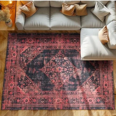 Abbildung von Designteppich Orientalisch Design, SIMPEX24, Läufer, Höhe: 7 mm, Waschbarer Teppich Orient Design Rutschfest Wohnzimmer
