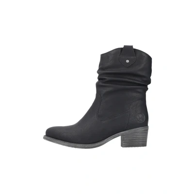 Abbildung von Rieker Damen Klassische Stiefeletten 73170, Frauen Stiefeletten,reißverschluss,gerafft,Boots,Stiefel,Bootee,Booties,schwarz (00),40 EU / 6.5 UK