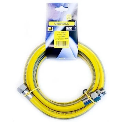 Abbildung von Uniroll Gasschlauch Edelstahl 1/2&quot; M/F F/F EN15266 150cm
