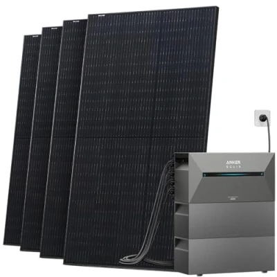 Abbildung von Solarway Balkonkraftwerk Komplett Steckdose, Ausgang einstellbar, JaSolar Module, 1 x Deye Wechselrichter mit APP&amp;WiFi, Plug&amp;Play (Ohne Halterung, 2000 Watt + 4,8 kWh)