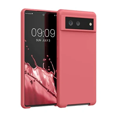 Abbildung von kwmobile Hülle kompatibel mit Google Pixel 6 Silikon Handy Case Handyhülle weiche Oberfläche kabelloses Laden Dolce Vita