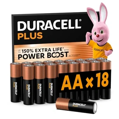 Abbildung von Duracell Plus Batterien AA, 18 Stück, langlebige Power, AA Batterie für Haushalt und Büro [Amazon exclusive]