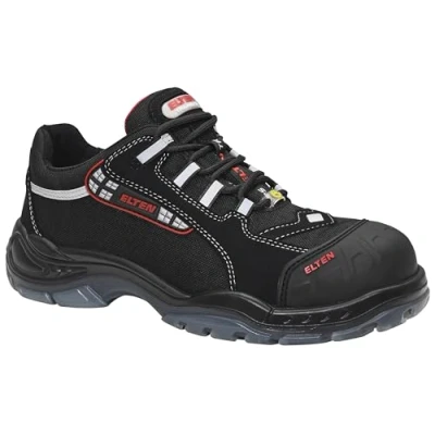 Abbildung von ELTEN Sicherheitsschuhe SENEX Pro ESD S3, Herren, Textil, Kunststoffkappe (leichter als Stahlkappe), leicht, sportlich, Schwarz/Rot, Größe: 43