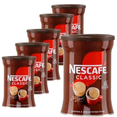 Abbildung von Nescafe Classic Frappe 6x 200 g Griechischer Kaffee Lösliches Instanpulver Frappé Nestle +20ml Jassas Olivenöl