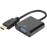 Abbildung von DIGITUS HDMI Grafik Audio Adapter, Typ A zu VGA + 3.5mm Klinke, Full HD, UXGA, Schwarz
