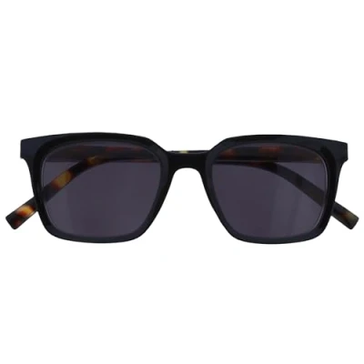 Abbildung von OPULIZE KOI Lese Sonnenbrille Große Rechteckige Fassung Getönte Brillengläser UV400 Schwarz Damen Herren Unisex Federscharniere S50 1 +3.00