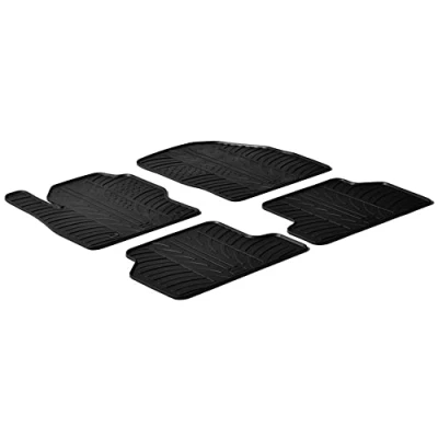 Abbildung von Gledring 0281 Fußmattensatz Gummi vorne und hinten 4 schwarz 750mm 550mm FORD: Focus 2 Kombi, Schrägheck, Limousine