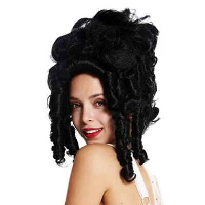 Abbildung von WIG ME UP VK 38 1B Perücke Damenperücke Theater Cosplay Barock Pompadour Marie Antoinette Gräfin Edelfrau Schwarz