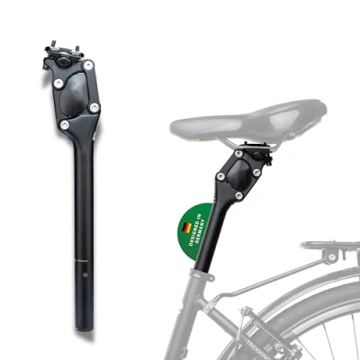 Abbildung von CONTEC Feder Sattelstütze SP 060 Slim Long Travel, Parallelogramm Aufbau, 36mm Federweg, hochwertiges Aluminium, für 70 85kg Fahrergewicht, schwarz