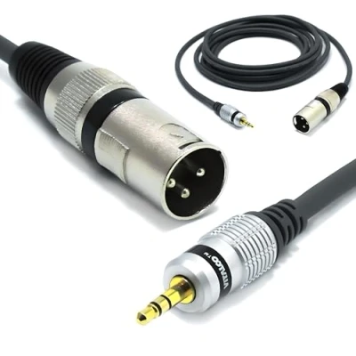 Abbildung von VITALCO XLR Stecker auf 3,5mm Stereo Klinke Kabel 1.5m Mikrofonkabel 3 Polig 3.5 TRS Klinkenstecker Adapter