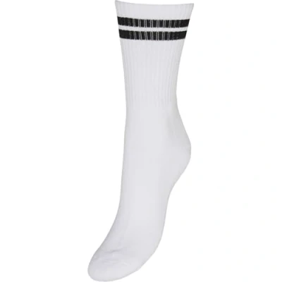 Abbildung von VERO MODA Damen Vmmel Stripe Sporty Noos Socken, Snow White/Stripes:BLACK, Einheitsgröße EU