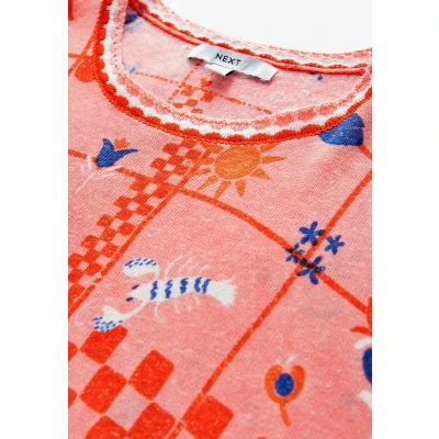 Abbildung von Next Tshirt print, Damen, Größe: MxR, Pink sea print