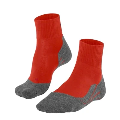 Abbildung von FALKE Herren Wandersocken TK5 Wander Wool Short M SSO Wolle Funktionsmaterial antiblasen dünn 1 Paar, Orange (Samba 8182), 39 41