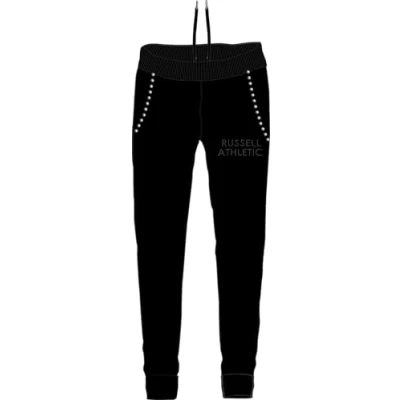 Abbildung von RUSSELL ATHLETIC A11272 IO 099 Cuffed Pant with Studs Pants Damen Black Größe S