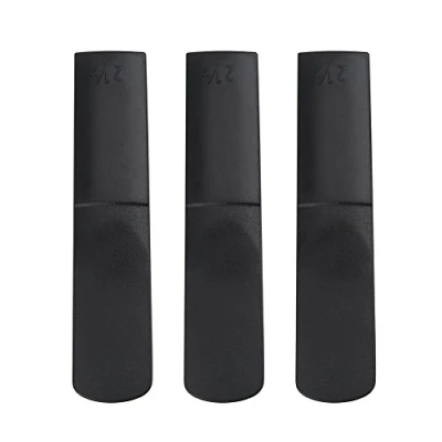 Abbildung von 3pcs Altsaxophon Saxophon Reeds Harz Reed 2.5 Zubehör schwarz für Anfänger Student Musikinstrumentenzubehör