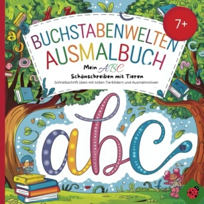 Abbildung von Buchstabenwelten Ausmalbuch Schönschreiben leicht gemacht mit Tieren: leichter Schreiben lernen