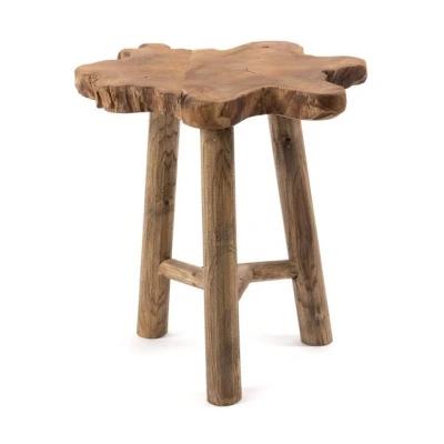 Abbildung von DESIGN DELIGHTS BEISTELLTISCH Tree Mahagoni, 50 cm Baumscheibe Pflanzentisch, Couchtisch, Blumenhocker, Baumstamm Holzhocker