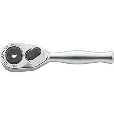 Abbildung von STAHLWILLE 418B l 1/4“ Mini Bit Ratsche kompakte Knarre mit 80 Zähnen schlanker Stahlgriff Made in Germany
