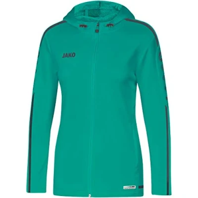 Abbildung von JAKO Damen Kapuzenjacke Striker 2.0, türkis/anthrazit, 38, 6819