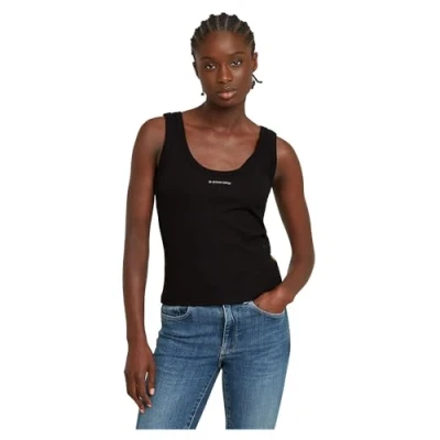 Abbildung von G STAR SLIM RIB TANK TOP Top, Damen, Größe: Medium, Dk black
