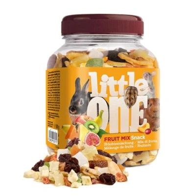 Abbildung von Little One Fruit Mix 180 g Ergänzungsfutter für Nagetiere und Zwergkaninchen Mit getrockneten Früchten wie Banane, Ananas, Rosinen, Apfel, Kokosnuss, Papapya mehr