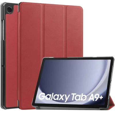 Abbildung von Trifold Klapphülle für das Samsung Galaxy Tab A9 Plus Rot