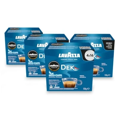 Abbildung von Lavazza A Modo Mio Espresso Dek Cremoso, Kaffee, Entkoffeiniert, Kaffeekapseln, Arabica, 64 Kapseln
