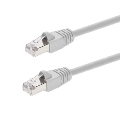 Abbildung von Monoprice Cat6A Ethernet Patchkabel Snagless, RJ45, 550 MHz, STP, 10 G, 26 AWG, 30 m, Weiß Fullboot Serie
