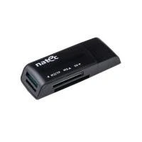 Abbildung von Natec Genesis ANT 3 schwarz Mini USB 2.0 Memory Card Reader Kartenleser (Memory Stick (MS), microSD (TransFlash); MiniSD; MMC; MS Micro (M2); Pro; Pro Duo, RS MMC, SDHC, SD, 2.0, 480 Mbit/s, Schwarz)